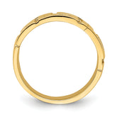 14k Greek Key Band w/ Tapered Shank Ring